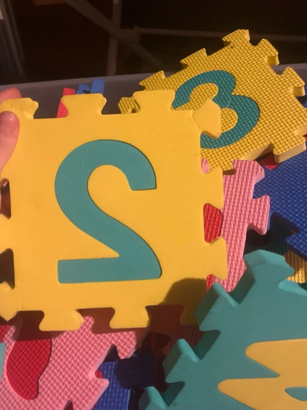 Foam alphabet and numbers puzzle